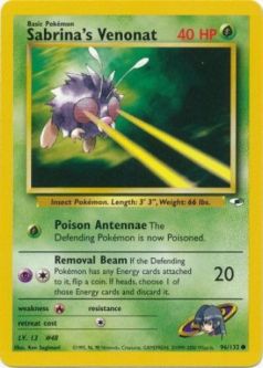 Pokemon Card - Gym Heroes 96/132 - SABRINA'S VENONAT (common)
