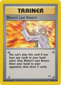 Pokemon Card - Gym Heroes 105/132 - BLAINE'S LAST RESORT (uncommon)