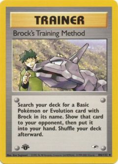 Pokemon Card - Gym Heroes 106/132 - BROCK'S TRAINING METHOD (uncommon) **1st Edition**