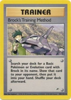 Pokemon Card - Gym Heroes 106/132 - BROCK'S TRAINING METHOD (uncommon)