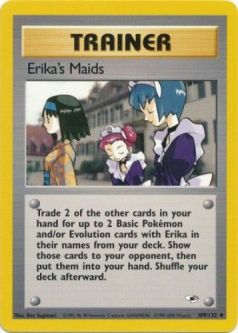 Pokemon Card - Gym Heroes 109/132 - ERIKA'S MAIDS (uncommon)
