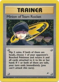 Pokemon Card - Gym Heroes 113/132 - MINION OF TEAM ROCKET (uncommon)