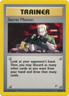 Pokemon Card - Gym Heroes 118/132 - SECRET MISSION (uncommon)