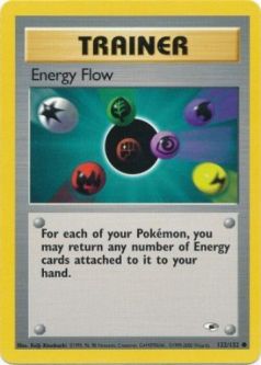 Pokemon Card - Gym Heroes 122/132 - ENERGY FLOW (common)