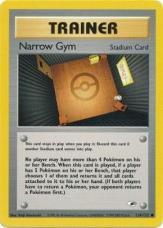 Pokemon Card - Gym Heroes 124/132 - NARROW GYM (common)