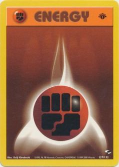 Pokemon Card - Gym Heroes 127/132 - FIGHTING ENERGY (common) *1st Edition*