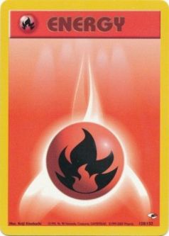 Pokemon Card - Gym Heroes 128/132 - FIRE ENERGY (common)