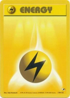 Pokemon Card - Gym Heroes 130/132 - LIGHTNING ENERGY (common)