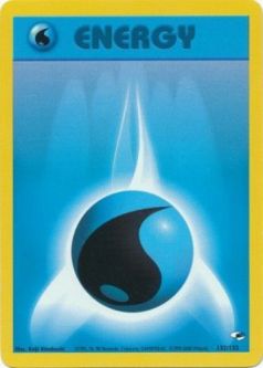 Pokemon Card - Gym Heroes 132/132 - WATER ENERGY (common)