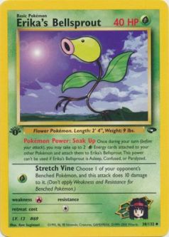 Pokemon Card - Gym Challenge 38/132 - ERIKA'S BELLSPROUT (uncommon) **1st Edition**