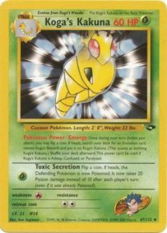 Pokemon Card - Gym Challenge 47/132 - KOGA'S KAKUNA (uncommon)