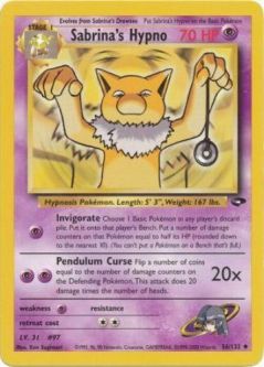Pokemon Card - Gym Challenge 56/132 - SABRINA'S HYPNO (uncommon)