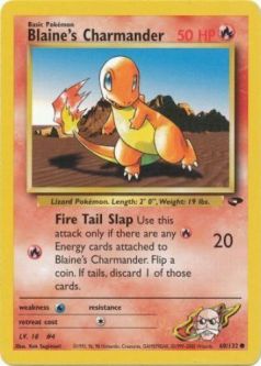 Pokemon Card - Gym Challenge 60/132 - BLAINE'S CHARMANDER (common)