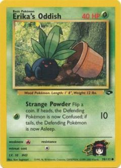 Pokemon Card - Gym Challenge 70/132 - ERIKA'S ODDISH (common)
