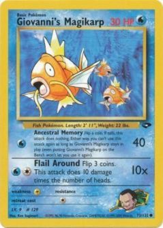 Pokemon Card - Gym Challenge 73/132 - GIOVANNI'S MAGIKARP (common)