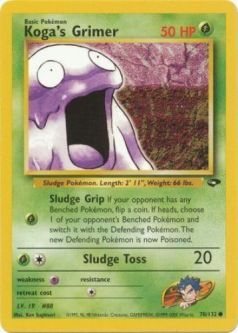 Pokemon Card - Gym Challenge 78/132 - KOGA'S GRIMER (common)