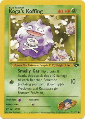Pokemon Card - Gym Challenge 79/132 - KOGA'S KOFFING (common):  BBToyStore.com - Toys, Plush, Trading Cards, Action Figures & Games online  retail store shop sale