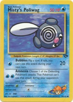 Pokemon Card - Gym Challenge 89/132 - MISTY'S POLIWAG (common)