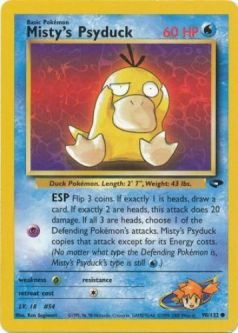 Pokemon Card - Gym Challenge 90/132 - MISTY'S PSYDUCK (common)
