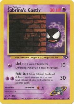 Pokemon Card - Gym Challenge 96/132 - SABRINA'S GASTLY (common)