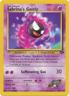 Pokemon Card - Gym Challenge 97/132 - SABRINA'S GASTLY (common)