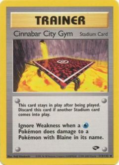 Pokemon Card - Gym Challenge 113/132 - CINNABAR CITY GYM (uncommon)