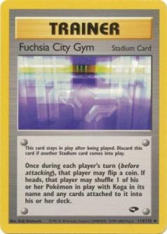 Pokemon Card - Gym Challenge 114/132 - FUCHSIA CITY GYM (uncommon)