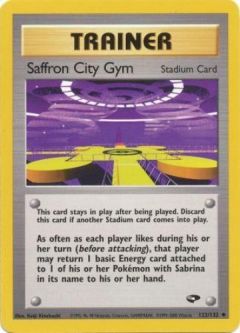 Pokemon Card - Gym Challenge 122/132 - SAFFRON CITY GYM (uncommon)