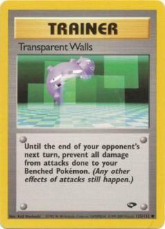 Pokemon Card - Gym Challenge 125/132 - TRANSPARENT WALLS (common)