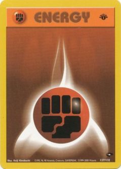 Pokemon Card - Gym Challenge 127/132 - FIGHTING ENERGY (common) *1st Edition*