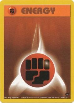 Pokemon Card - Gym Challenge 127/132 - FIGHTING ENERGY (common)