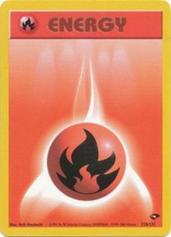 Pokemon Card - Gym Challenge 128/132 - FIRE ENERGY (common)