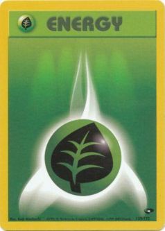Pokemon Card - Gym Challenge 129/132 - GRASS ENERGY (common)