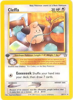 Pokemon Card - Neo Genesis 20/111 - CLEFFA (rare) **1st Edition** RARE!