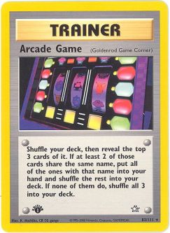 Pokemon Card - Neo Genesis 83/111 - ARCADE GAME (rare) **1st Edition** RARE!