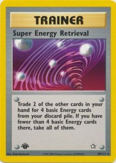 Pokemon Card - Neo Genesis 89/111 - SUPER ENERGY RETRIEVAL (rare) **1st Edition**