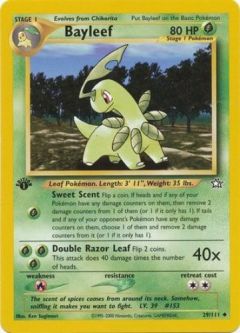 Pokemon Card - Neo Genesis 29/111 - BAYLEEF (uncommon) **1st Edition**
