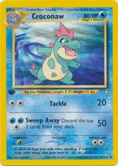Pokemon Card - Neo Genesis 32/111 - CROCONAW (uncommon) *1st Edition*