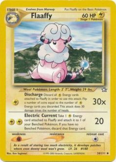 Pokemon Card - Neo Genesis 34/111 - FLAAFFY (uncommon)