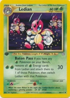 Pokemon Card - Neo Genesis 39/111 - LEDIAN (uncommon) **1st Edition**