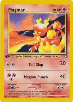 Pokemon Card - Neo Genesis 40/111 - MAGMAR (uncommon) *1st Edition*