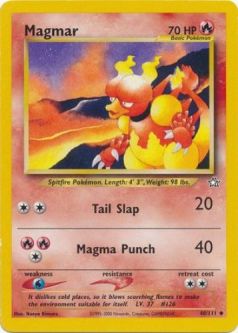 Pokemon Card - Neo Genesis 40/111 - MAGMAR (uncommon)