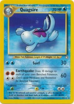 Pokemon Card - Neo Genesis 45/111 - QUAGSIRE (uncommon)