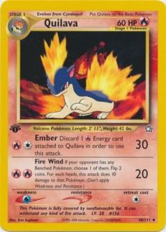 Pokemon Card - Neo Genesis 46/111 - QUILAVA (uncommon) *1st Edition*