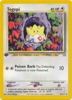 Pokemon Card - Neo Genesis 51/111 - TOGEPI (uncommon) *1st Edition*