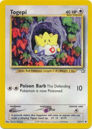 Pokemon Card - Neo Genesis 51/111 - TOGEPI (uncommon)