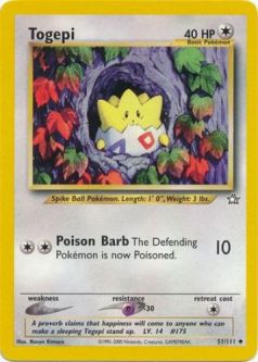 Pokemon Card - Neo Genesis 51/111 - TOGEPI (uncommon)