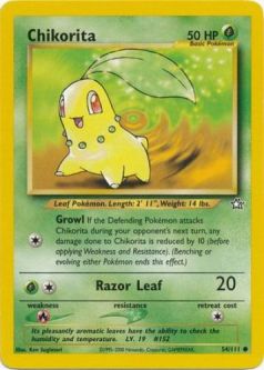 Pokemon Card - Neo Genesis 54/111 - CHIKORITA (common)