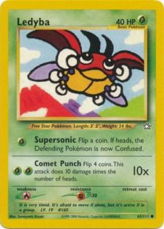 Pokemon Card - Neo Genesis 63/111 - LEDYBA (common)
