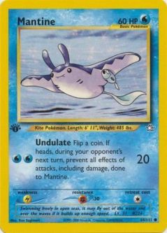 Pokemon Card - Neo Genesis 64/111 - MANTINE (common) **1st Edition**